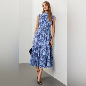 Derek Lam Navy and Light Blue Floral Dress size 8